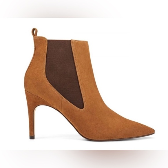 Nine West Shoes - Nine West Joliee Suede Heeled Ankle Boots Medium Brown sz 7.5